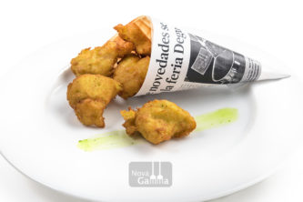 Comprar Bunyols de Bacallà fregits sense gluten, tendres, sucosos i perfectes per a plats per a hostaleria o menjar a domicili, plats fàcils de cuinar.